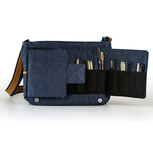 A4 ARTIE - Dark Blue & Camel