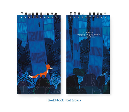COMPACT SKETCHBOOK - Fox in the Blue