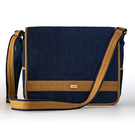 A4 ARTIE -  Dark Blue & Camel